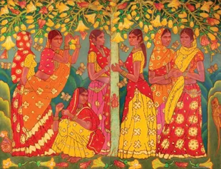 A. Ramachandran. Spring Time in Undri Village. 2018 artwork background